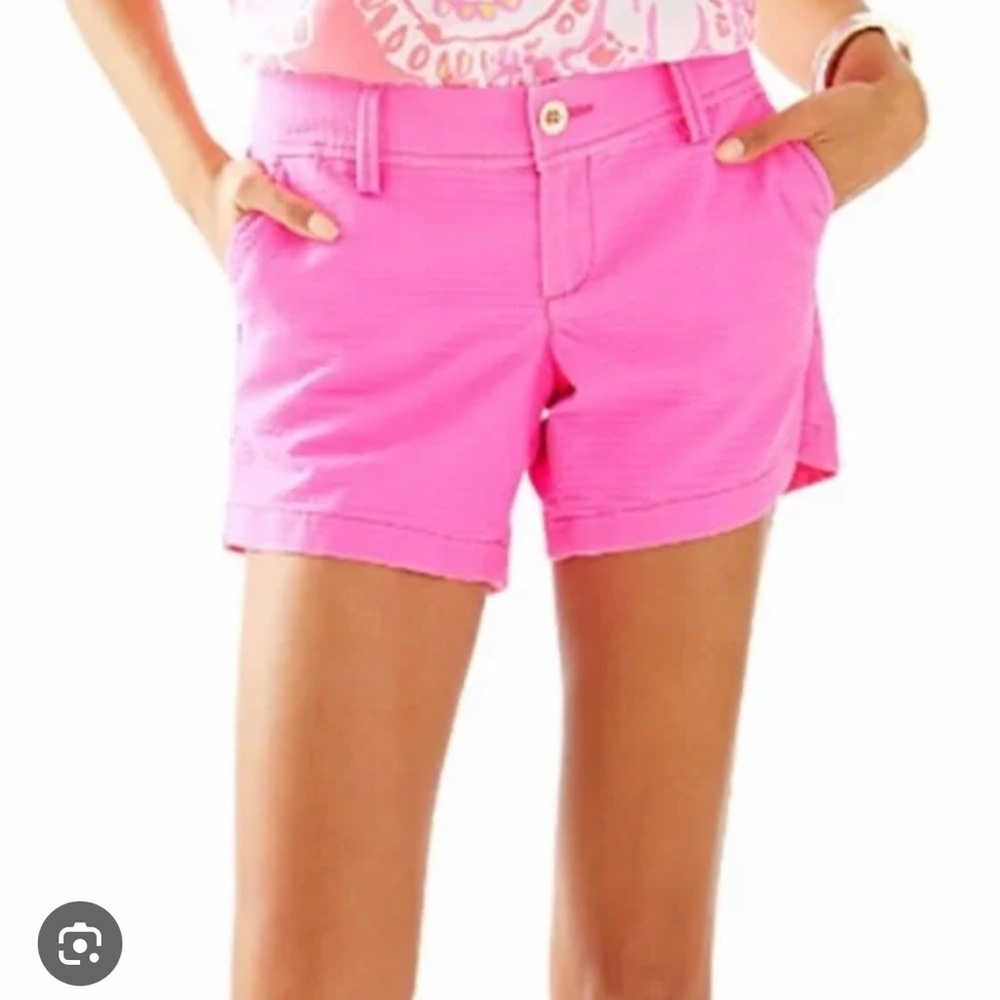 Lilly Pulitzer The Callahan it's always summer somewhere Neon Pink Shorts Sz 4